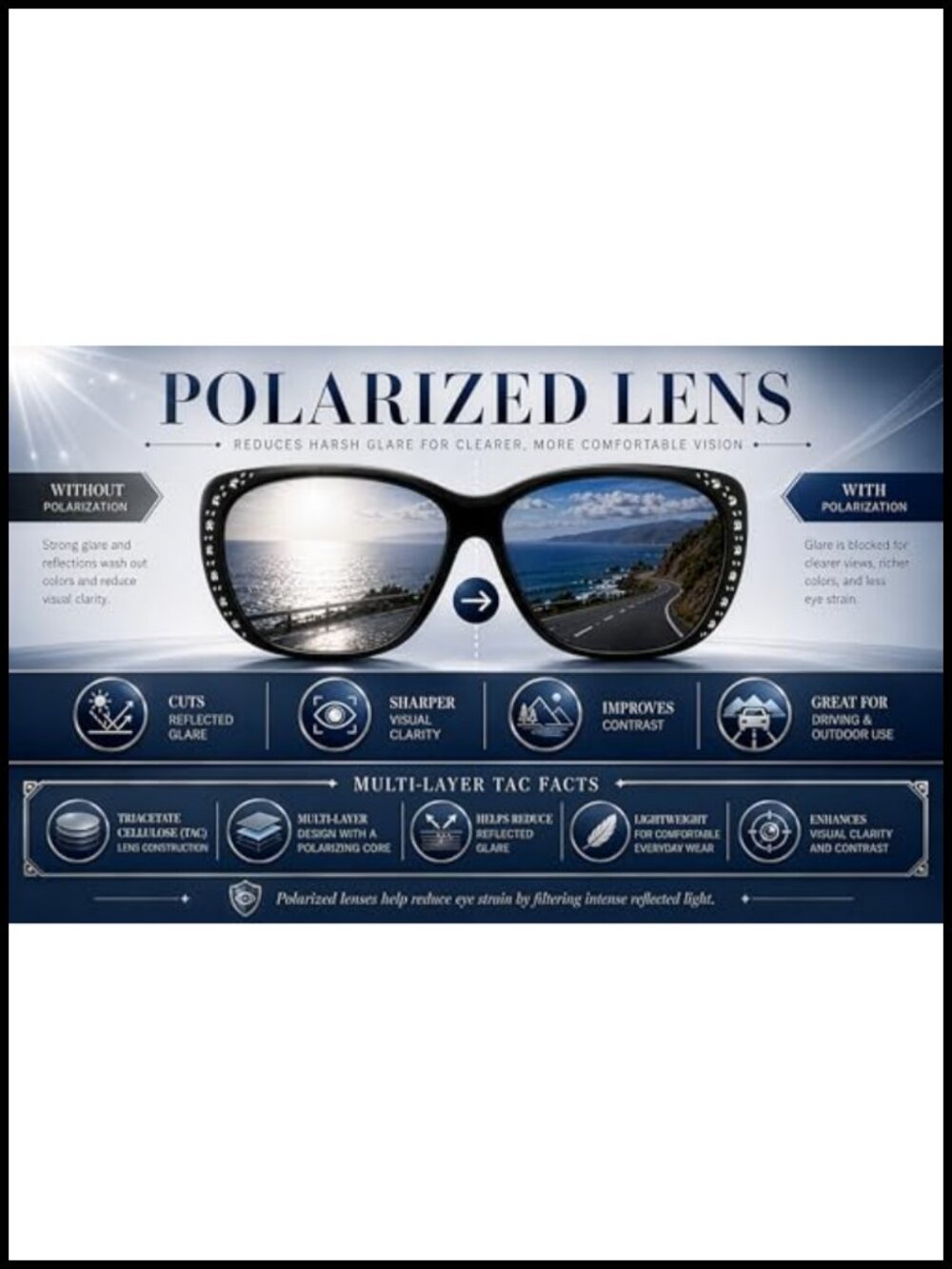 Fit Over Otg Polarized Rhinestone Butterfly Sunglasses View 5
